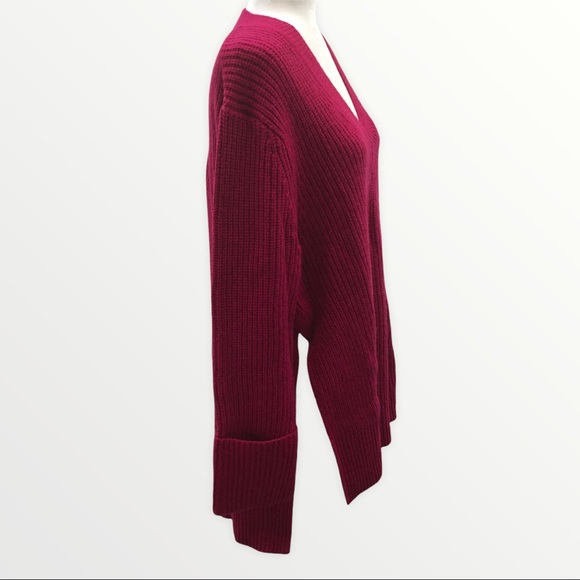 Athleta Shasta Pink V-Neck Sweater M - Picture 2 of 7